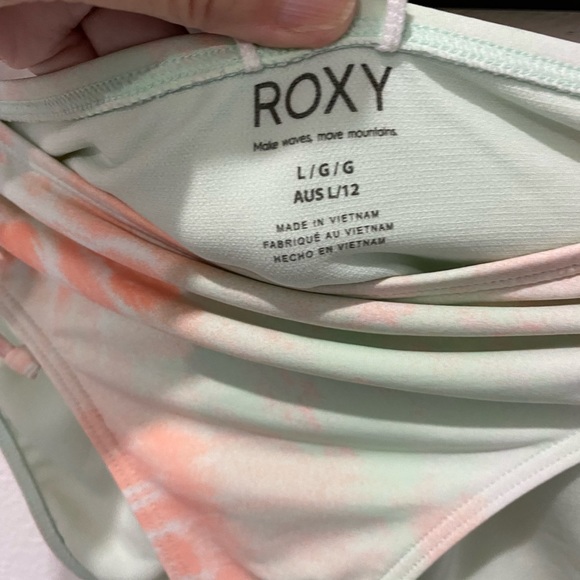 Roxy Juniors Nautilus Peach Tie Dye Hipster Bikini Bottoms - L - Picture 4 of 10